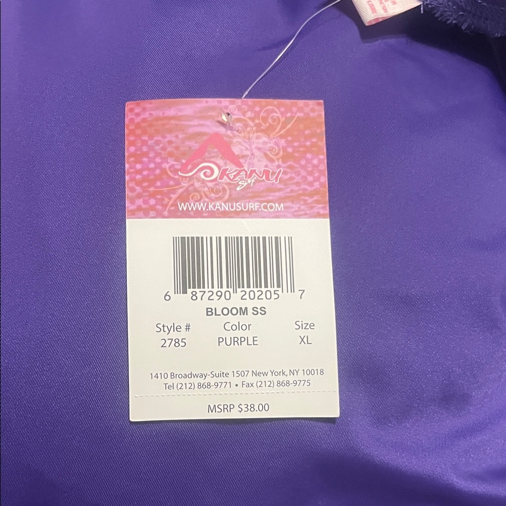 Kanu Surf Vibrant Purple Rash guard Swimwear Womens XL NWT - Picture 4 of 9